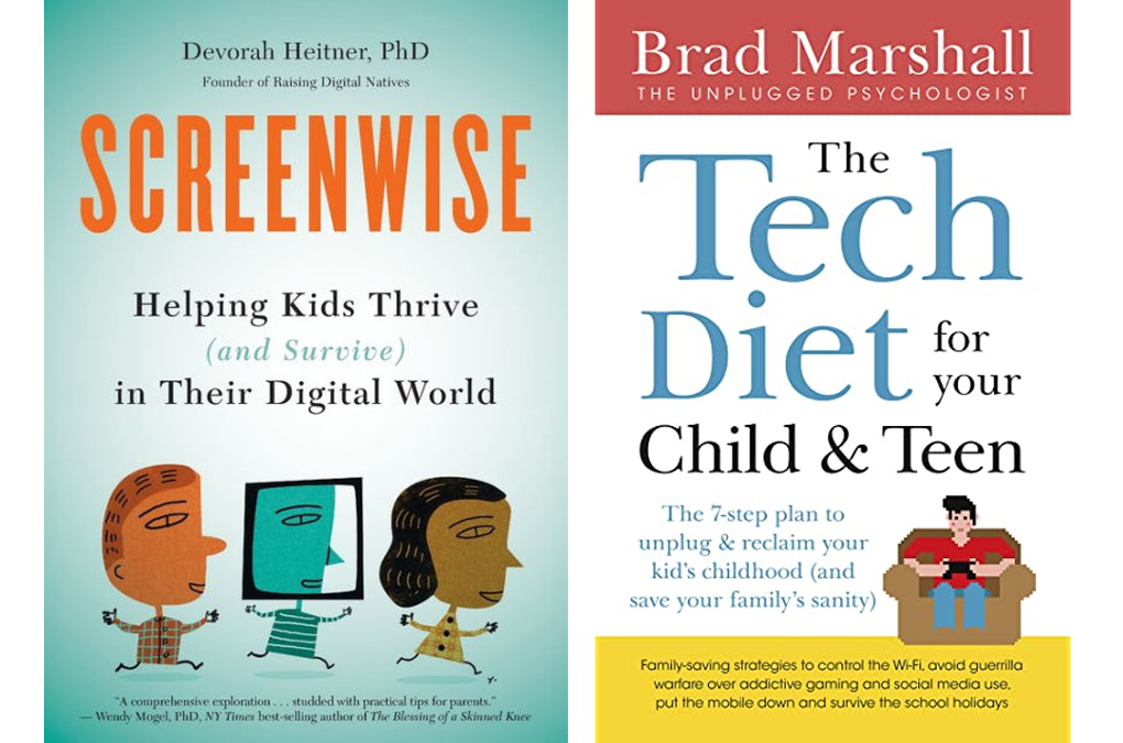 Book covers of Screenwise and The Tech Diet